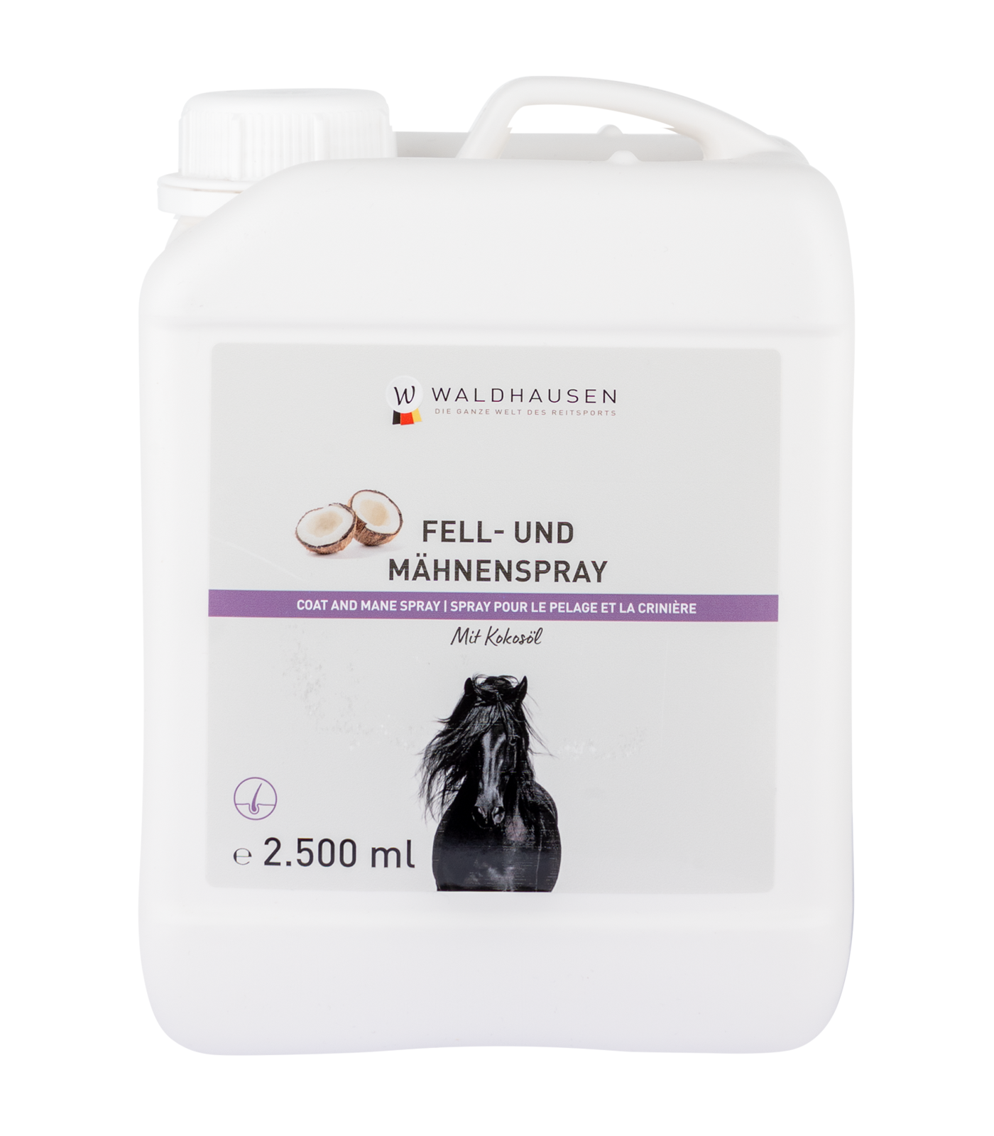 Waldhausen Fell- und Mähnenspray mit Kokosöl, 2500 ml Waldhausen Fell- und Mähnenspray mit Kokosöl, 2500 ml