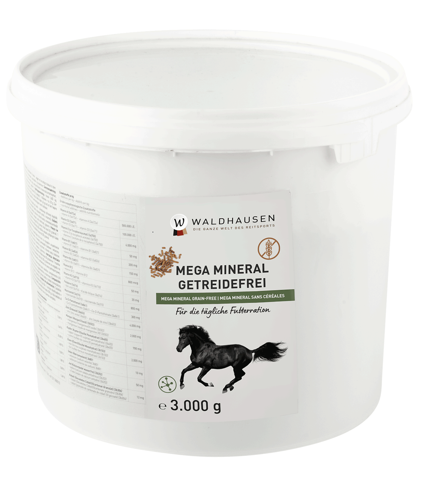 Waldhausen Mega Mineral Getreidefrei - Für die tägliche Futterration, 3kg