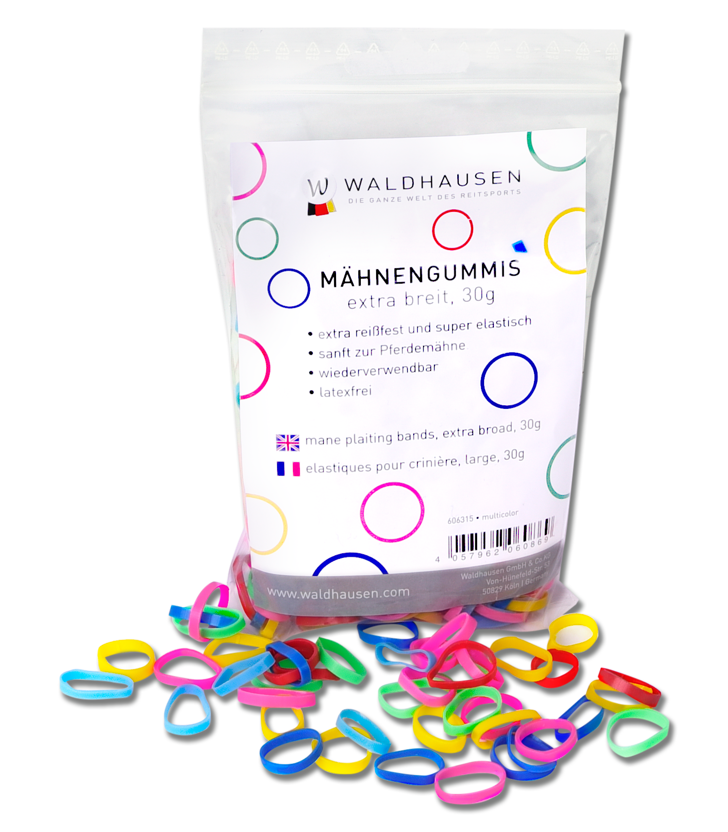 Waldhausen Waldhausen Mähnengummis extra breit, multicolor