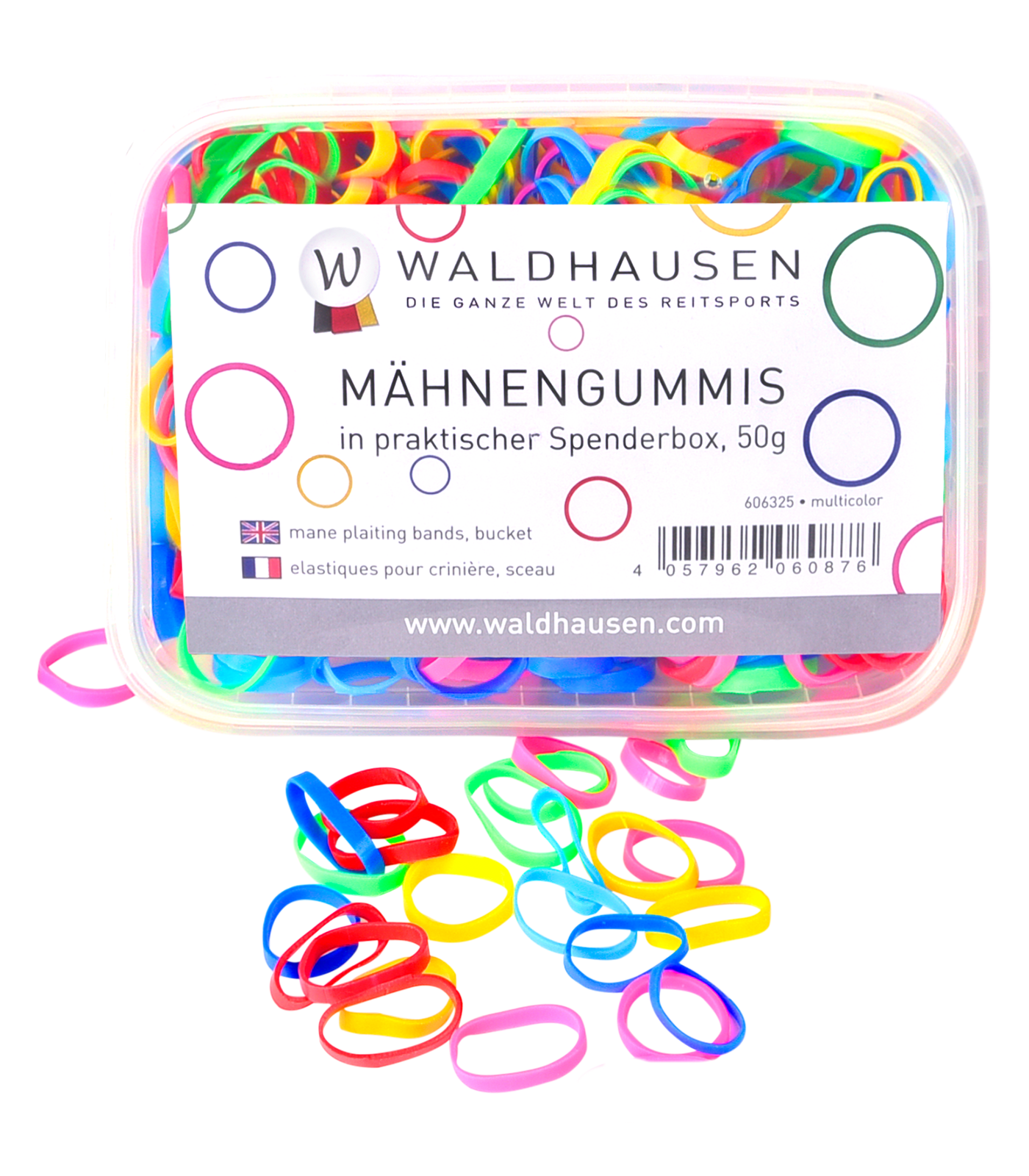 Waldhausen Waldhausen Mähnengummis in Spenderbox, extra breit, multicolor