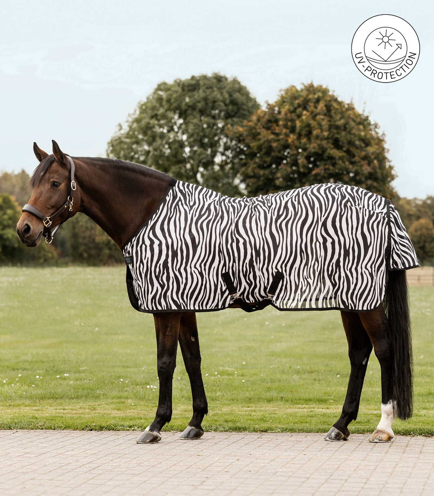 Waldhausen Waldhausen Fliegendecke Zebra mit Kreuzgurten