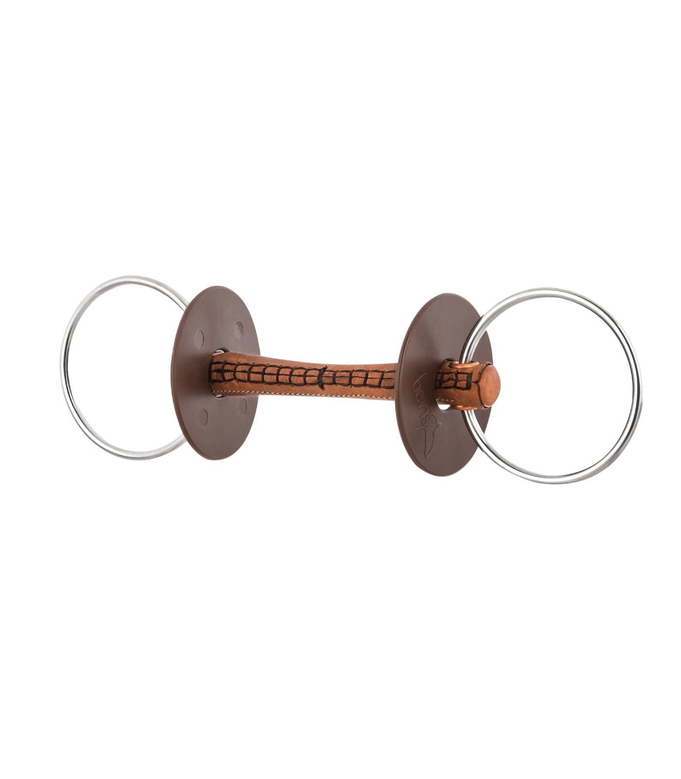 beris beris Wassertrense mit Lederstange, Ring 7,5cm
